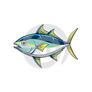 Dynamic Almaco Jack Colorful Artwork Creation