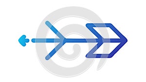 Dynamic Arrow Design Icon: Direction, Progress Forward Motion, vector design Generative AI