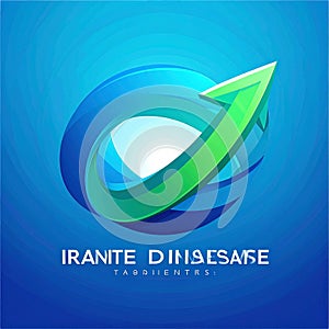 Dynamic Arrow Sphere Tech Logo Concept