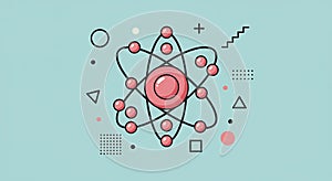 Vibrant atomic structure illustration for science and discovery backgrounds