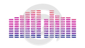 Dynamic Audio Equalizer Bars Icon - Sound Music Visualizer Vector, vector design Generative AI