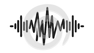 Dynamic Audio Waveform Sound Visualization, vector design Generative AI