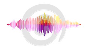 Dynamic Audio Waveform Vector. Vibrant Sound Energy Visualization, vector design Generative AI