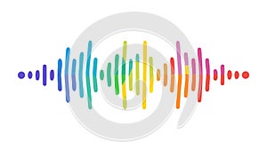 Dynamic Audio Waveform Visualization, Sound and Music Spectrum, vector design Generative AI