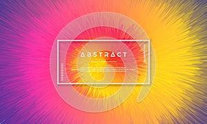 Dynamic background design with dynamic objects centered in the middle. Background with a mixture of yellow, red, pink and purple