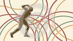 Dynamic Baseball Player Batting Silhouette Vector, vector design Generative AI