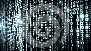 Dynamic Binary Code Matrix A Futuristic Abstract Background of Data Streams and Digital Patterns for Tech Design