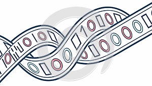 Dynamic Binary Data Stream, Flowing Digital Information, vector design Generative AI