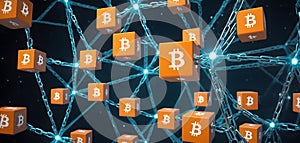 Dynamic Bitcoin Network Visualization AI Generative
