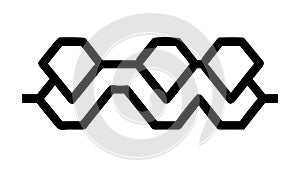 Dynamic Black Geometric Wave Pattern Design, vector design Generative AI