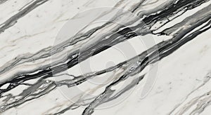 Dynamic black veined white stone surface background