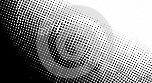Black and White Halftone Dot Pattern Effect