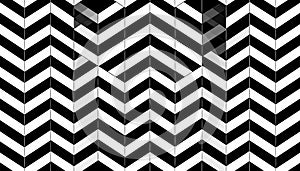 Dynamic Black and White Chevron Pattern