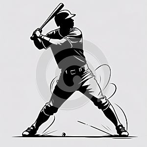 Baseball Batter Silhouette