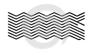 Dynamic Black Zigzag Line Continuous Pattern Vector Background, vector design Generative AI