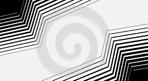 Abstract pattern with dynamic zigzag lines on a white background