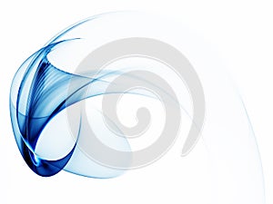 Dynamic blue abstract background on white photo