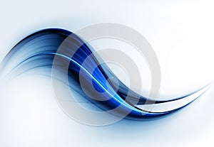 Dynamic blue abstract motion on white