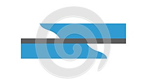 Dynamic blue arrows: indicating directional flow, vector design Generative AI