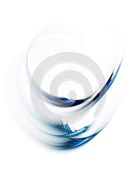 Dynamic blue circular motion on white