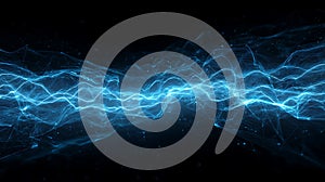 Dynamic blue energy wave background with subtle motion and abstract network connections on dark backdrop