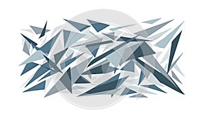 Dynamic blue geometric shapes creating a shattered pattern. vector design Generative AI