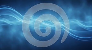 Swirling Blue Light Waves in a Soft Atmospheric Background for Visual Design