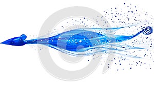 Dynamic Blue Liquid Splash Abstract Background Good Resolution Stock Photo