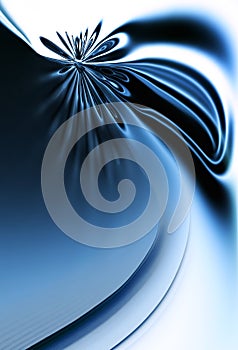Dynamic blue motion, abstract background