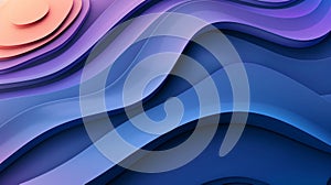 Dynamic blue and purple waves on dark background for contemporary design projects