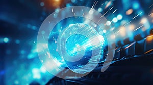 dynamic blue raffle ticket