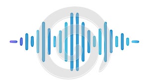 Dynamic Blue Sound Wave: Audio Equalizer Graphic Display, vector design Generative AI