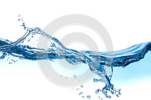 Dynamic Blue Water Splash in Motion