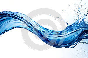 Dynamic Blue Water Splash in Motion