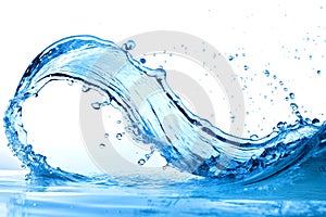 Dynamic Blue Water Splash in Motion