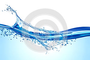 Dynamic Blue Water Splash in Motion