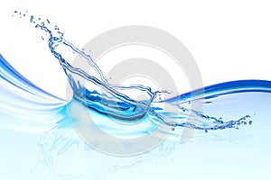 Dynamic Blue Water Splash in Motion