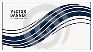 Dynamic Blue Wave Vector Banner, Modern & Professional Design, vector design Generative AI