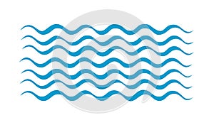 Dynamic Blue Wave Water Seamless Pattern, vector design Generative AI