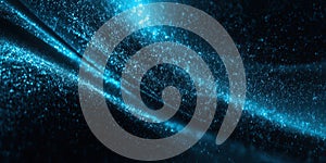 Dynamic Blue Waves In Ocean Depth.