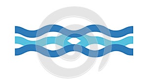 Dynamic Blue Wavy Lines Abstract Pattern, vector design Generative AI