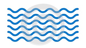 Dynamic Blue Wavy Lines Pattern Vector. Water, Flow and Abstract Design, vector design Generative AI