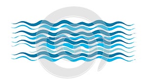 Dynamic Blue Wavy Lines Water Pattern, vector design Generative AI