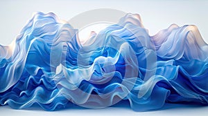 a dynamic blue wavy texture, elegantly capturing the fluidity and grace of ocean waves to create a serene and artistic