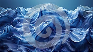 a dynamic blue wavy texture, elegantly capturing the fluidity and grace of ocean waves to create a serene and artistic