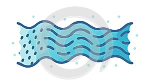 Dynamic Blue Wavy Texture: Water, Fluidity Modern Abstract, vector design Generative AI