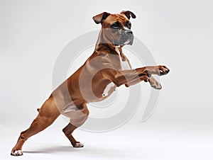 Dynamic Boxer in Studio Pose