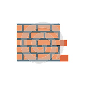 Dynamic Brick Wall Icon Illustration