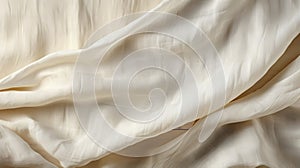 Dynamic Brushwork Vibrations: White Silk Cloth With Folds