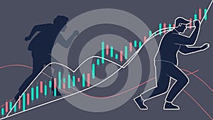 Dynamic Business Performance and Growth Chart, vector design Generative AI